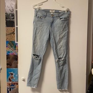 Frame Skinny Ripped Skinny Jeans
